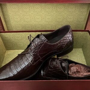 Mezlan Men’s Brown Crocodile Shoe (NEW)